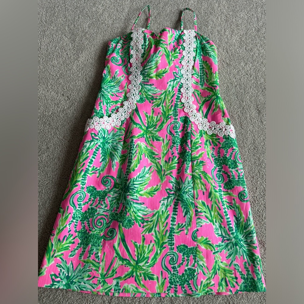 🩷Lilly Pulitzer Pink/Green Shelli Stretch Dress🩷